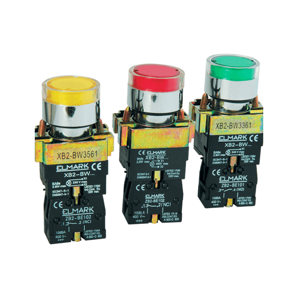 401573 ΜΠΟΥΤΟΝ ΜΕ ΛΥΧΝΙΑ LED EL2-BW 3571 110V ΚΙΤΡΙΝΟ - Image 1