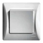 Lineme H Series Διακόπτης Απλός Ασημί Ματ