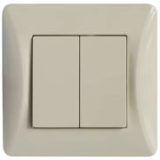 Lineme H Series Διακόπτης Διπλός Αλέ Ρετούρ Ιβουάρ