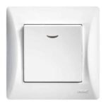 Lineme H Series Διακόπτης Αλέ Ρετούρ Με Λυχνία Λευκό