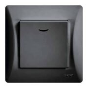 Lineme H Series Διακόπτης Αλέ Ρετούρ Με Λυχνία Μαύρο