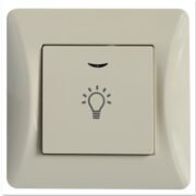 Lineme H Series Μπουτόν Κλιμακοστασίου Με Λυχνία LED 220-240V Ιβουάρ