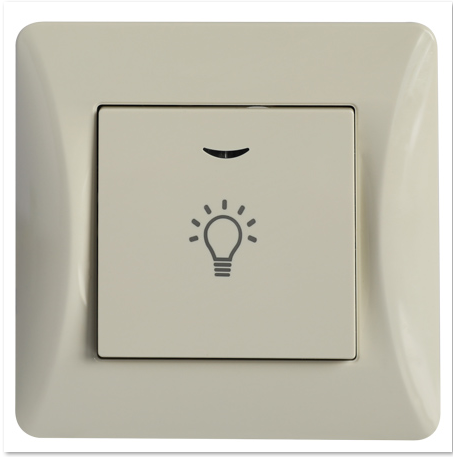 50-00107-30 Lineme H Series Μπουτόν Κλιμακοστασίου Με Λυχνία LED 220-240V Ιβουάρ - Image 1
