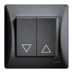 Lineme H Series Διακόπτης Ρολών Μαύρο - Image 2