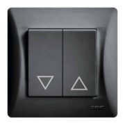 Lineme H Series Διακόπτης Ρολών Μαύρο