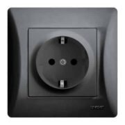 Lineme H Series Πρίζα Schuko Μαύρο