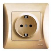 Lineme H Series Πρίζα Schuko Χρυσό Ματ