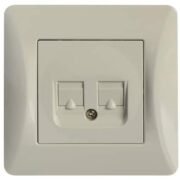 Lineme H Series Πρίζα Τηλεφώνου & Data RJ45 Ιβουάρ