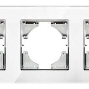 Lineme H Series Πλαίσιο Τριπλό Οριζόντιο Γυάλινο Λευκό