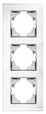 Lineme H Series Πλαίσιο Τριπλό Κάθετο Γυάλινο Λευκό - Image 2
