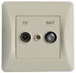 Lineme H Series Πρίζα TV-SAT Διέλευσης Ιβουάρ - Image 2