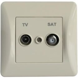 Lineme H Series Πρίζα TV-SAT Διέλευσης Ιβουάρ
