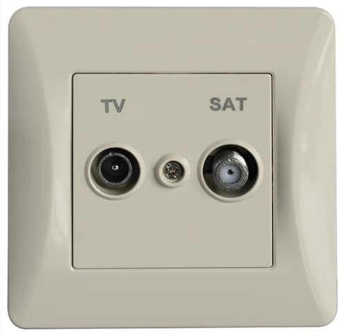50-00134-30 Lineme H Series Πρίζα TV-SAT Διέλευσης Ιβουάρ - Image 1