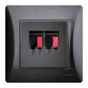 Lineme H Series Πρίζα Ηχείων Διπλή Μαύρο