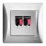 Lineme H Series Πρίζα Ηχείων Διπλή Ασημί Ματ - Image 2