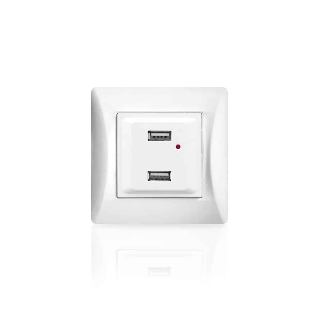 50-00139-1 Lineme H Series Πρίζα Διπλή USB Λευκό - Image 1