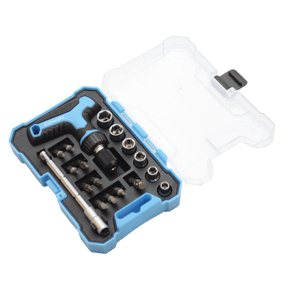 598114 18PCS RATCHET WRENCH AND SCREWDRIVER SET CRV - Image 1
