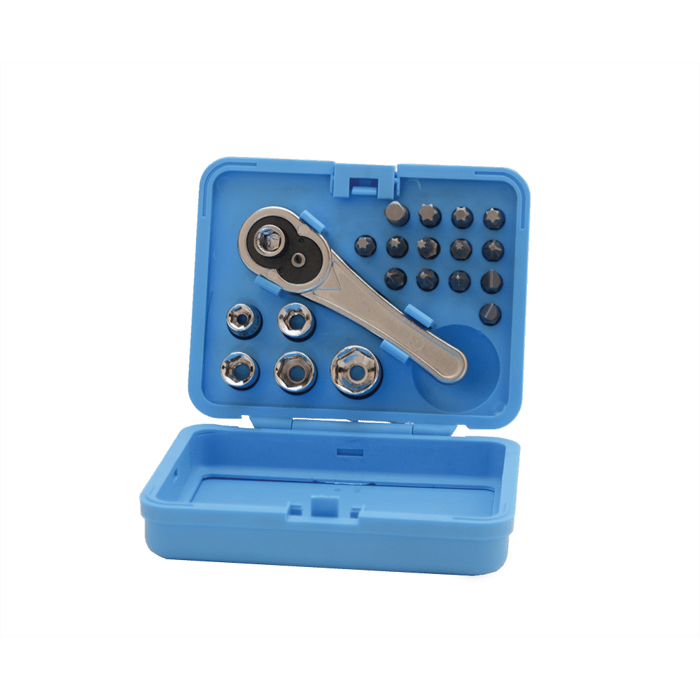 598121 20PC SOCKET & SCREWDRIVER BIT TOOL SET CRV - Image 1