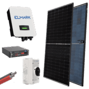 HYBRID Solar System 1P/3kW με Πάνελ 580W & Μπαταρία – ELMARK