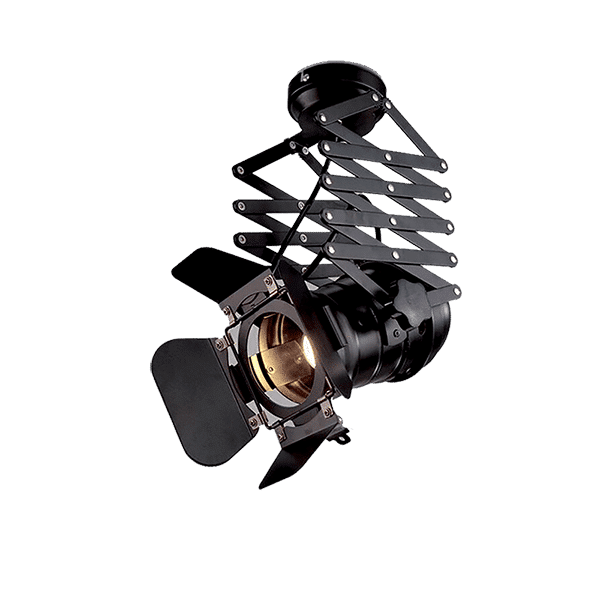 955CINEMA1 CINEMA ΠΛΑΦΟΝΙΕΡΑ 1XE27 ΜΑΥΡΟ 310X150mm - Image 1