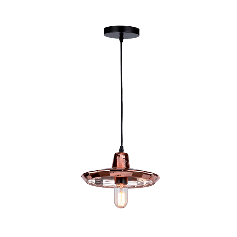 955CLARK1A CLARK-1A ΚΡΕΜΑΣΤΟ ΦΩΤΙΣΤΙΚΟ 1XE27 ΧΑΛΚΟΣ D260mm - Image 1