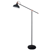 JOHN ΕΠΙΔΑΠΕΔΙΟ ΦΩΤΙΣΤΙΚΟ 1XE27 ΜΑΥΡΟ H1500mm