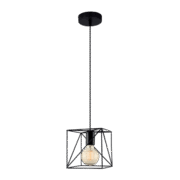 Teri Pendant Μονόφωτο 1XE27 Μαύρο (Black)