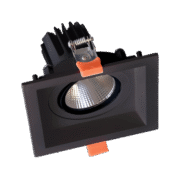 ΤΕΤΡΑΓΩΝΟ ΚΙΝΟΥΜΕΝΟ LED ΣΠΟΤ 15W 230V 3000K ΜΑΥΡΟ