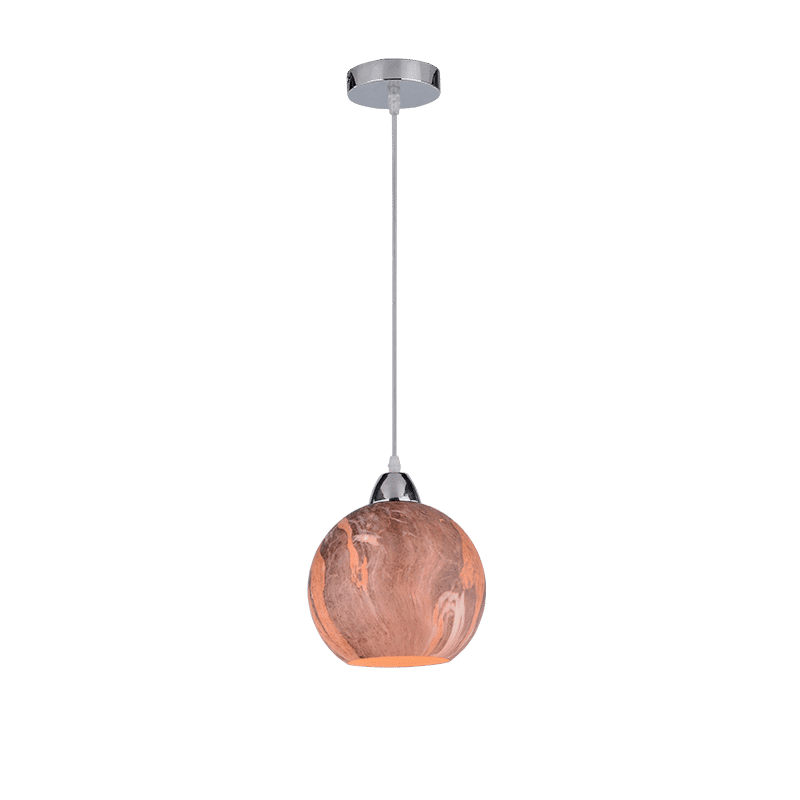 BR-8 MARBLE-1A ΚΡΕΜΑΣΤΟ ΦΩΤΙΣΤΙΚΟ 1XE27 ΚΑΦΕ D200mm - Image 1