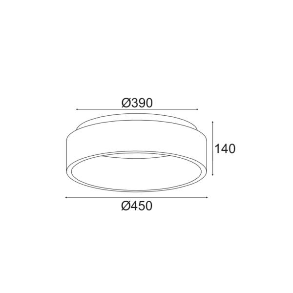 Aca Lighting APOLLO Φωτιστικό Οροφής LED 36W Dimmable CCT 3670lm Μαύρο Μεταλλικό Φ45xΥ14cm - Image 2
