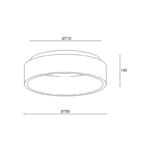 Aca Lighting APOLLO Φωτιστικό Οροφής LED 73W Dimmable CCT 5450lm Λευκό Μεταλλικό Φ78xΥ14cm - Image 2
