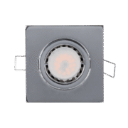 LED ΣΠΟΤ ΜΕΤΑΛΛΙΚΟ ΤΕΤΡΑΓΩΝΟ PAR 16 5.5W 2700-3000K ΧΡΩΜΙΟ