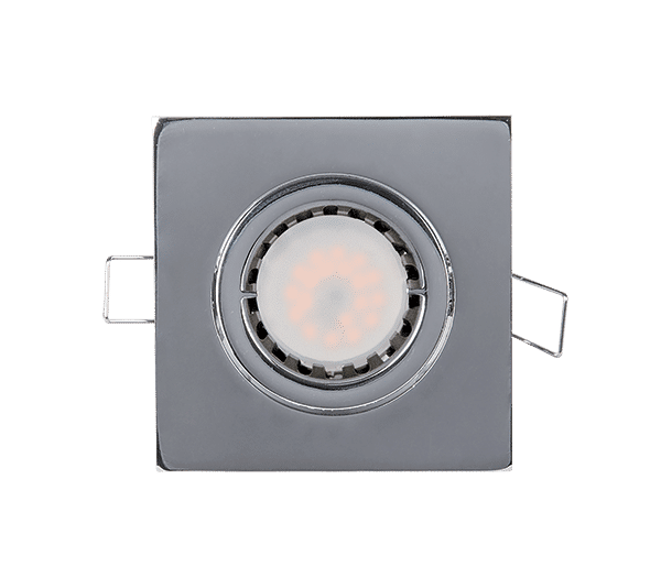 CH-27 LED ΣΠΟΤ ΜΕΤΑΛΛΙΚΟ ΤΕΤΡΑΓΩΝΟ PAR 16 5.5W 2700-3000K ΧΡΩΜΙΟ - Image 1
