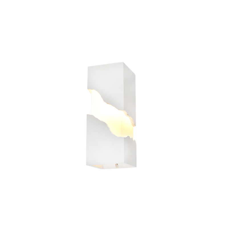 G2279W Aca Lighting MARI Επιτοίχιο Φωτιστικό 1xE14 Φυσικό Γύψινο 12x12x30cm (G2279W) - Image 1