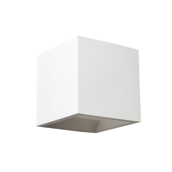 Aca Lighting BLOCK Γύψινο Επιτοίχιο Φωτιστικό 1xG9 Φ12x12x12cm - Image 3