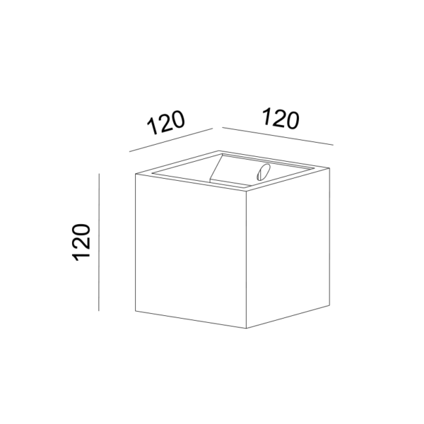 Aca Lighting BLOCK Γύψινο Επιτοίχιο Φωτιστικό 1xG9 Φ12x12x12cm - Image 2