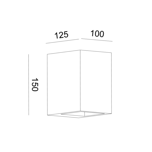 Aca Lighting BLOCK Γύψινο Επιτοίχιο Φωτιστικό 1xG9 10x12,5x15cm - Image 2