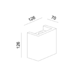 Aca Lighting BLOCK Γύψινο Επιτοίχιο Φωτιστικό 1xG9 12,6x7x12,6cm - Image 2