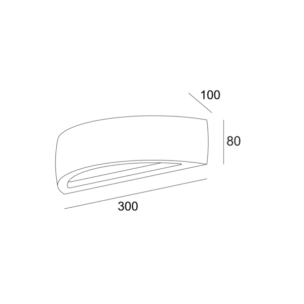 Aca Lighting MEIO Γύψινο Επιτοίχιο Φωτιστικό 1xE14 30x9,8x8cm - Image 4