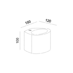 Aca Lighting JAJE Γύψινο Επιτοίχιο Φωτιστικό 1xG9 15x12x10cm - Image 2
