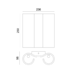 Aca Lighting BOEK Γύψινο Επιτοίχιο Φωτιστικό 4xG9 23,6x9,8x25cm - Image 2