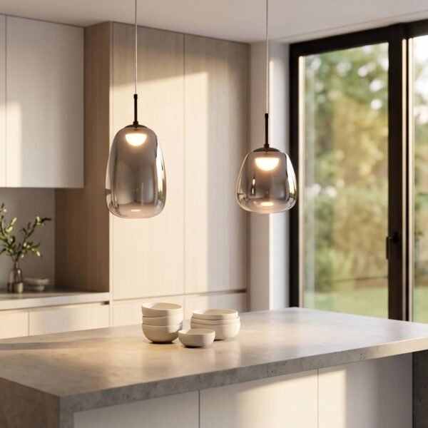 ΚΡΕΜΑΣΤΟ ΦΩΤΙΣΤΙΚΟ ACA HM2357B ΜΑΥΡΟ ΚΕΧΡΙΜΠΑΡΙ LED 5W 3000K IP20 D19XH120CM - Image 2