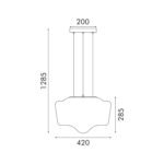 ΚΡΕΜΑΣΤΟ ΦΩΤΙΣΤΙΚΟ ACA HM2460AM ΜΑΥΡΟ ΚΕΧΡΙΜΠΑΡΙ LED 12W 3000K IP20 D42XH120CM - Image 4