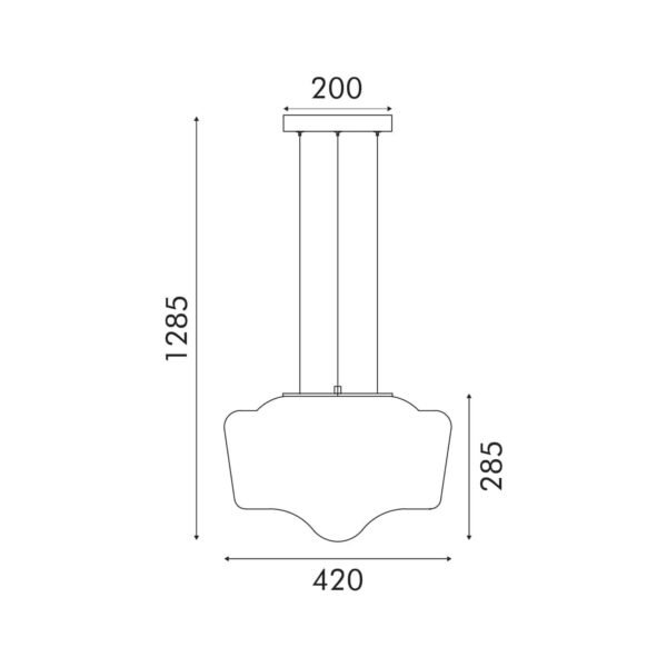 ΚΡΕΜΑΣΤΟ ΦΩΤΙΣΤΙΚΟ ACA HM2460AM ΜΑΥΡΟ ΚΕΧΡΙΜΠΑΡΙ LED 12W 3000K IP20 D42XH120CM - Image 2