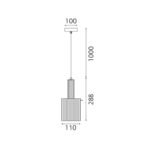 ΚΡΕΜΑΣΤΟ ΦΩΤΙΣΤΙΚΟ ACA HM2504011 ΧΡΥΣΟ ΦΙΜΕ 1XGU10X50W IP20 D11XH120CM - Image 4