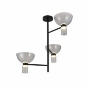 ΚΡΕΜΑΣΤΟ ΦΩΤΙΣΤΙΚΟ ACA HM250453A ΜΑΥΡΟ ΔΙΑΦΑΝΕΣ LED 24W 3000K IP20 D85XH78CM
