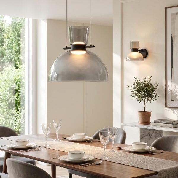 ΚΡΕΜΑΣΤΟ ΦΩΤΙΣΤΙΚΟ ACA HM250454 ΜΑΥΡΟ ΔΙΑΦΑΝΕΣ LED 10W 3000K IP20 D40XH120CM - Image 4