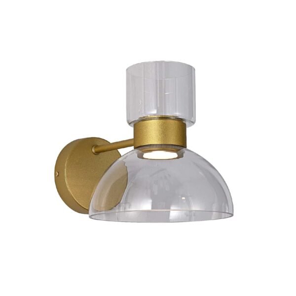 ΦΩΤΙΣΤΙΚΟ ΤΟΙΧΟΥ ACA HM25045GD ΧΡΥΣΟ ΔΙΑΦΑΝΕΣ LED 10W 3000K IP20 L20XW30XH25CM - Image 3
