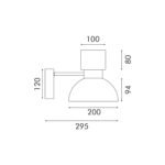 ΦΩΤΙΣΤΙΚΟ ΤΟΙΧΟΥ ACA HM25045GD ΧΡΥΣΟ ΔΙΑΦΑΝΕΣ LED 10W 3000K IP20 L20XW30XH25CM - Image 2