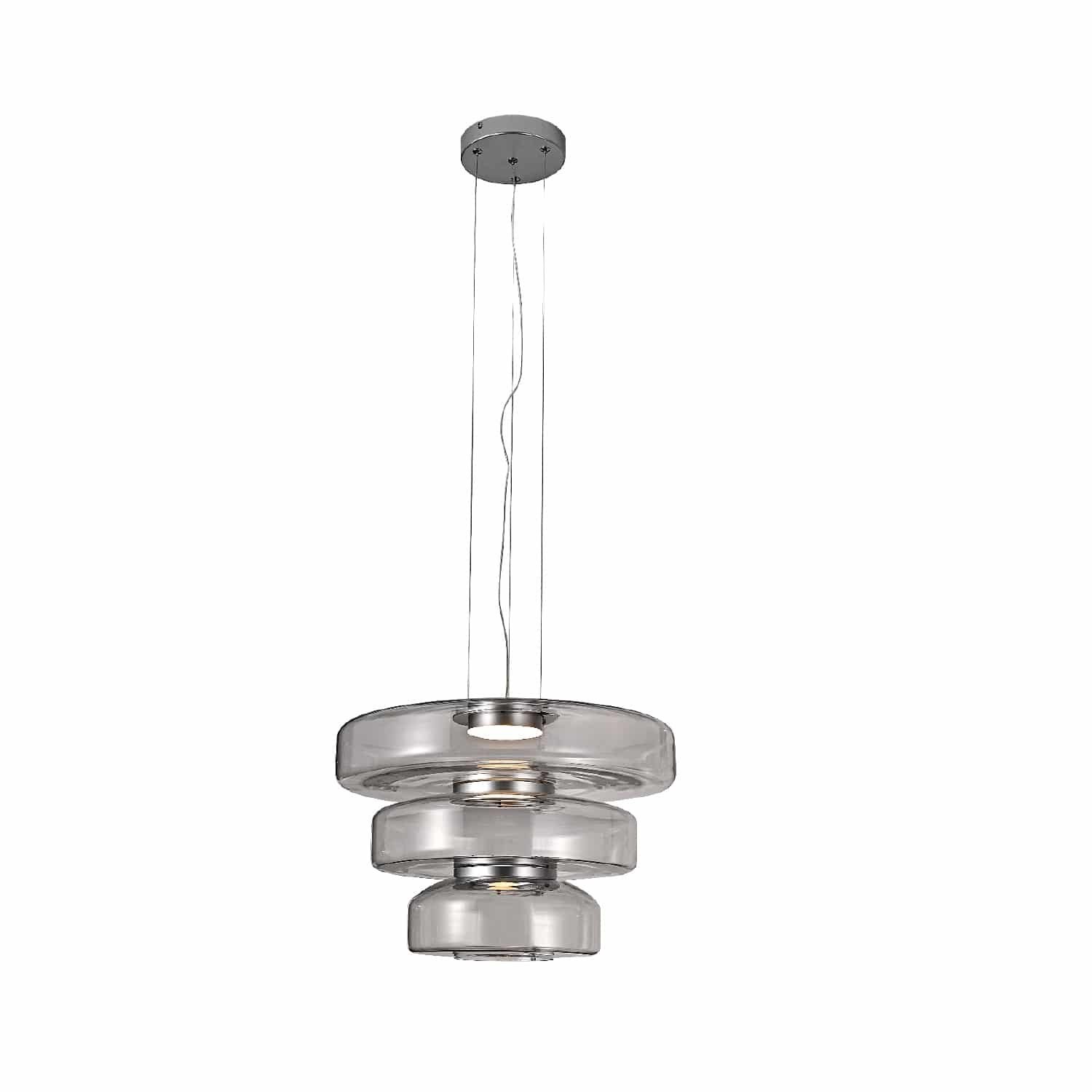 HM25126CL ΚΡΕΜΑΣΤΟ ΦΩΤΙΣΤΙΚΟ ACA HM25126CL ΑΣΗΜΙ ΔΙΑΦΑΝΕΣ LED 12W 3000K IP20 D45XH120CM - Image 1